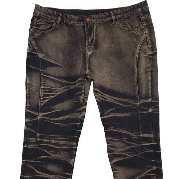 Mars Denim Fashion Men's Style 520 Jeans Sz 3XL Z. Andera Retro Baggy Dark Wash - Picture 5 of 15